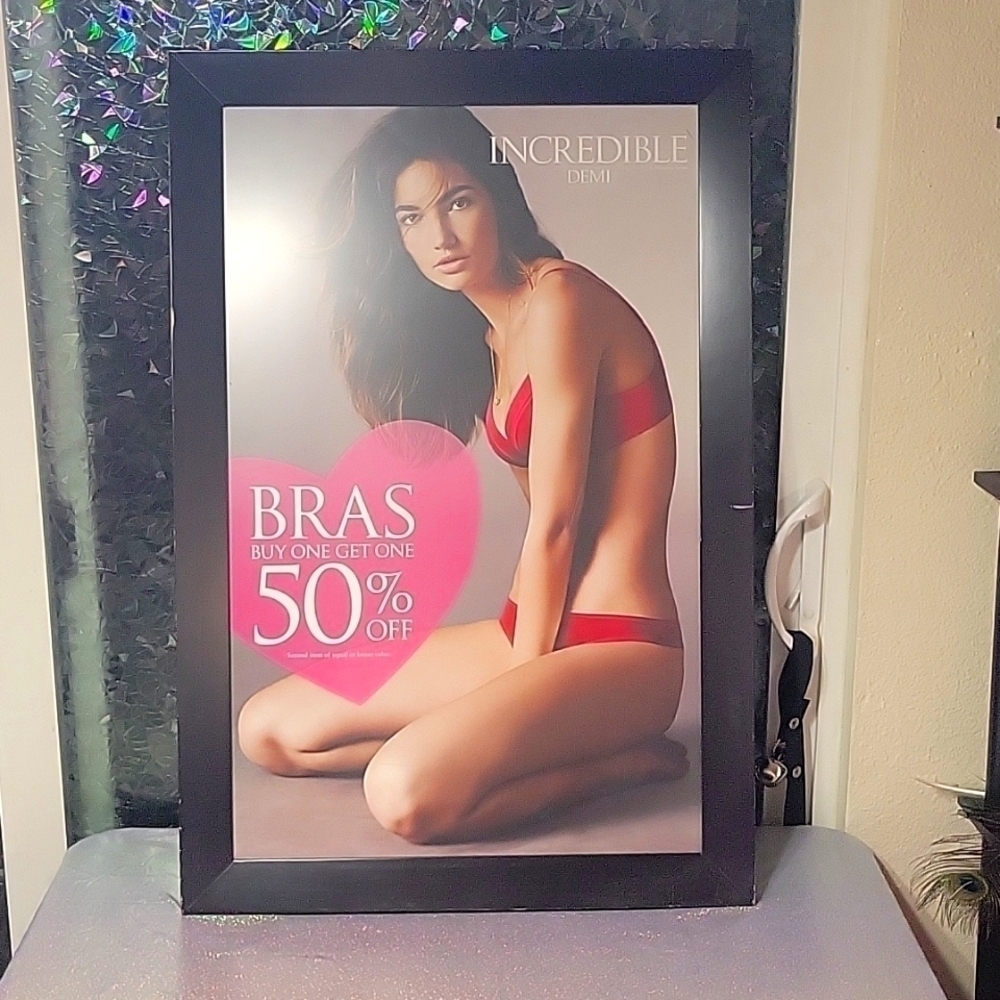 VS RARE Wall Picture/ Photo Display Poster Incredible Demi Bra